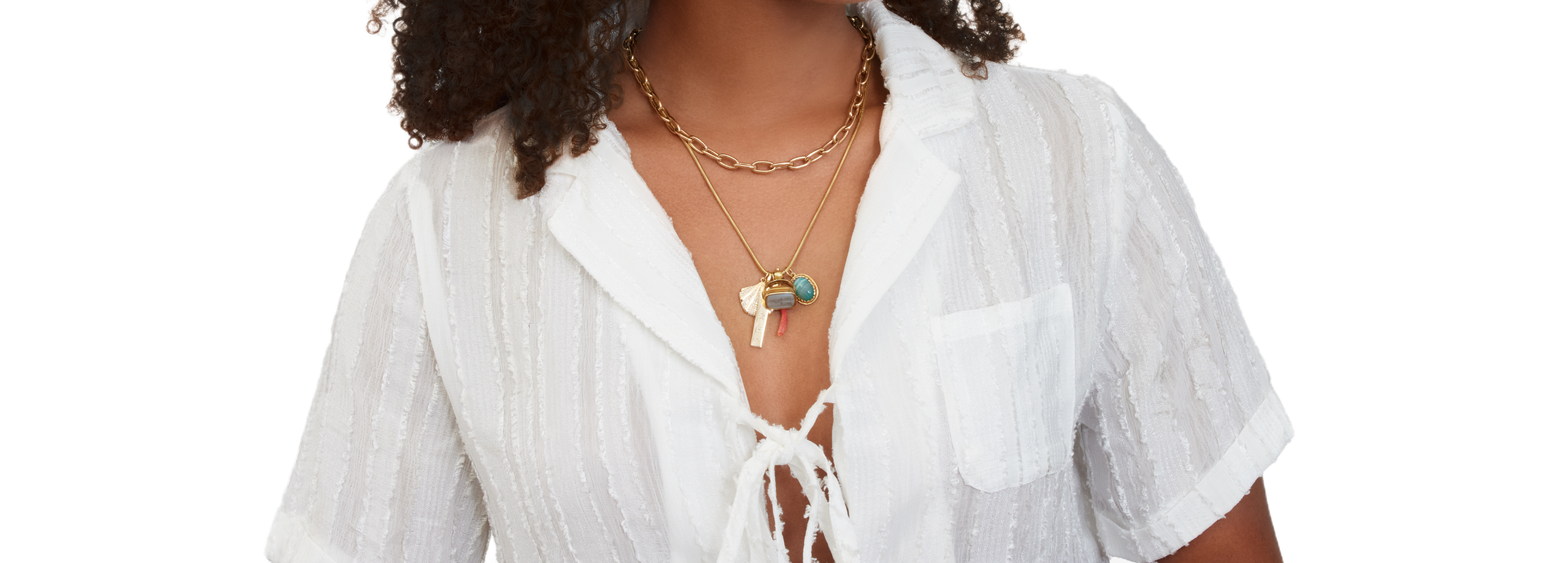light and airy summer necklace